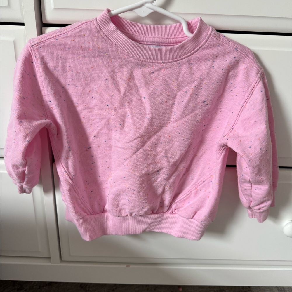 Pink Speckled Crew Neck 12-18 Mo